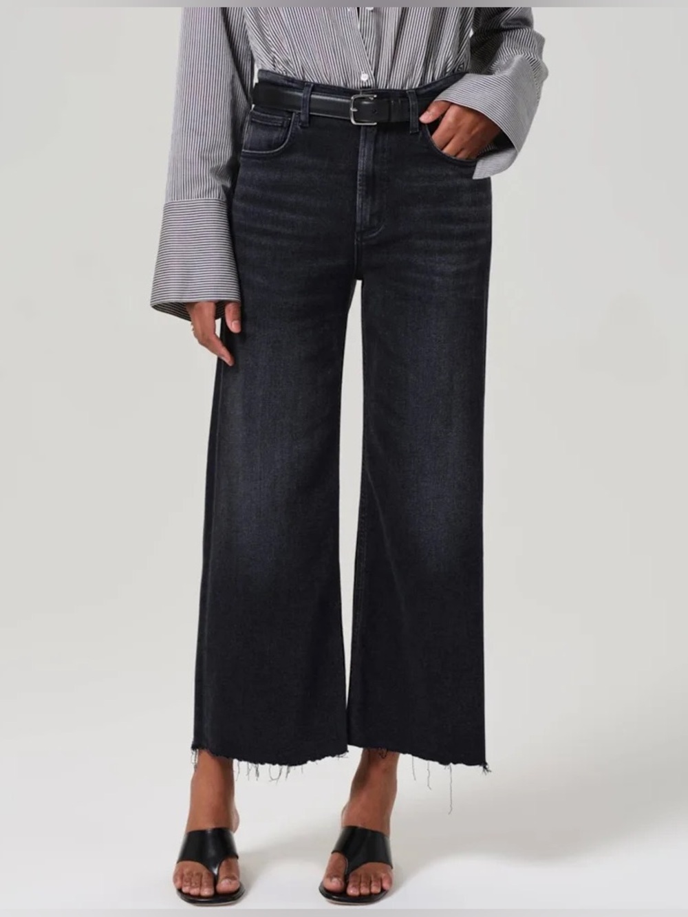 Citizens of Humanity Lyra Crop Wide Leg Jeans Medallion Size 26